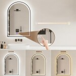 Tutumi - Zrcadlo LED 60x100cm DASH BLACK HOM-06504