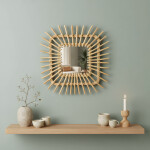 REA - Nástěnné zrcadlo Boho 45CM QDJ071 HOM-02818