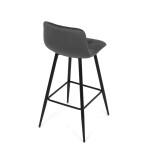 Barová židle, šedá, sametová látka, AUB-X7015 GREY2