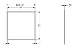 ONE Krycí rám 1200x930 mm, pro vestavnou zrcadlovou skříňku Geberit ONE, matná černá 505.845.00.3