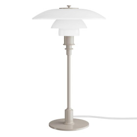 Louis Poulsen Stolní lampa PH 3/2 Glossy Beige, béžová barva, sklo, kov, plast