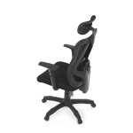 Židle kancelářská, nastavitelný podhlavník, potah černá síťovina mesh, mechanika permanent kontakt