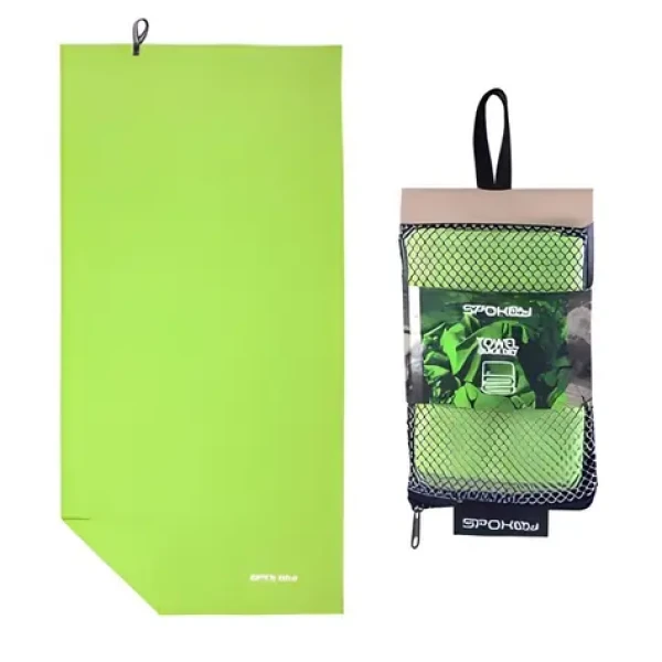 Spokey SIROCCO M zelený / Rychleschnoucí ručník / 40 x 80 cm / odnímatelná spona (5902693249948)