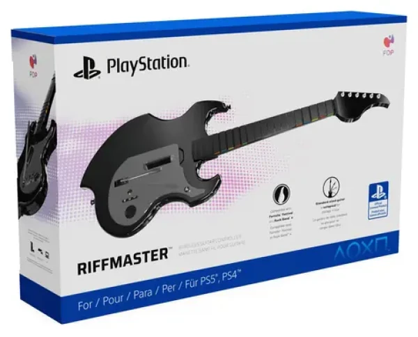 PDP Riffmaster černo-šedá / Herní kytara / PS5 / bezdrátová / výdrž baterie 36 h (052-024-BK)