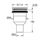 GROHE - Odtokové soupravy Odtoková souprava pro vaničky, svislý odpad, chrom 49533000