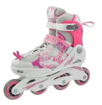 Roces COMPY 6.0 Girl bílo-růžové / Kolečkové brusle / Dětské / vel. L (38-41) / ABEC 3 / 70 mm PU 82A
