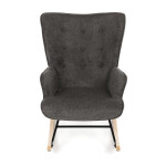 Houpací křeslo, šedá, látka, AK-373 GREY2