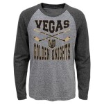 Outerstuff Dětské Tričko Vegas Golden Knights Cross Stick Ls Triblend Raglan Velikost: Dětské let)