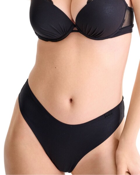 Dámské brazilky Lisca Shiny Secret 12394 černé