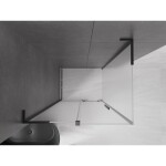MEXEN/S - Velar L sprchový kout, posuvné dveře 110 x 100, dekor, černá 871-110-100-33-70