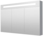 Naturel - Zrcadlová skříň 120 cm s LED osvětlením, 3 dveře, zásvuka+vypínač, IP44 GALZS120LED GALZS120LED