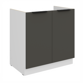 Spodní skříňka pod dřez Aria 80 ZL 2F BB Barva korpusu: Bílá, Barva dvířek: GR - Graphite AFM