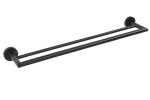 SAPHO - X-ROUND BLACK dvojitý držák ručníků 600, černá mat XR401B
