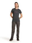 Dámské merino tričko s krátkým rukávem ICEBREAKER Wmns 150 Tech Lite SS Tee Sunrise Sumit, Obsidian velikost: S