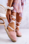 Dámské vázané espadrilky Big Star JJ274864 Růžová 39