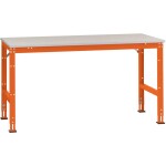 Manuflex AU6091.2001 Pracovní Přístavný stůl Univerzální standardní s Melaminplatte, Šxhxv = 1750 x 1000 x 760-870 mm červenooranžová (RAL 2001)