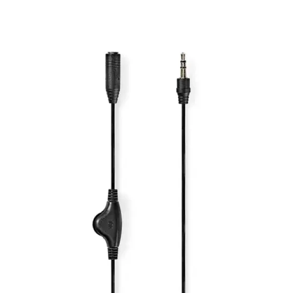 Nedis Stereo Audio kabel jack 3.5 mm (M) - jack 3.5 mm (F) 1.00 m černá (CAGL22090BK10)