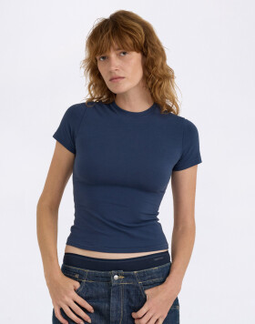 Tričko Organic Basics Flex Tee Midnight Blue