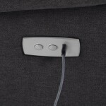 Polohovací křeslo, elektrické zabudované ovládání, hnědá, látka, TV-925 BR2