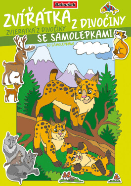 Omalovánky se samolepkam A4 Baloušek - Zvířátka z divočiny