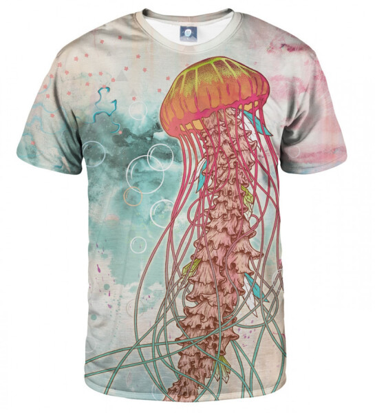 Aloha From Deer Jellyfish T-Shirt TSH AFD443 Červená barva