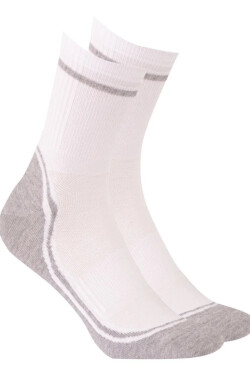 SPORTIVE - MLADÉ PÁNSKÉ KRÁTKÉ FROTÉ PONOŽKY SE VZOREM AG+ bílá 45/47