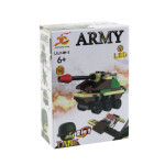 Army stavebnice s LED světlem - Armored Car