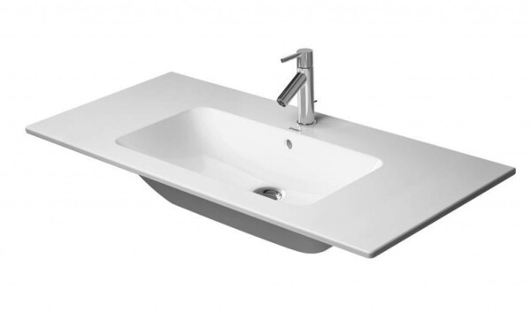 DURAVIT - ME by Starck Nábytkové umyvadlo 103x49 cm, 1 otvor pro baterii, s WonderGliss, matná bílá 23361032001