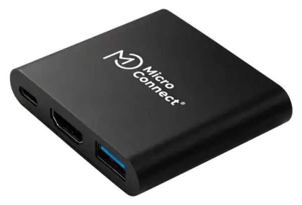 MicroConnect USB-C Premium hub bílá / USB 3.2 Gen2 Type-A / USB-C 3.2 Gen1 / HDMI (MC-HUBAV1)