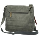 Trendy dámská koženková crossbody kabelka Anelise, tmavě šedá