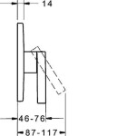 HANSA - Loft Sprchová baterie pod omítku, chrom 87739003