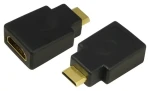 LogiLink Adaptér mini HDMI (M) - HDMI (F) černá / Adaptér / 8,16 Gbit/s / pozlacené konektory (AH0009)