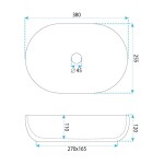 REA - Umyvadlo na desku Evora REA-U3225