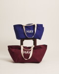 HAY Bavlněná taška Weekend Bag L Electric Blue, modrá barva, textil