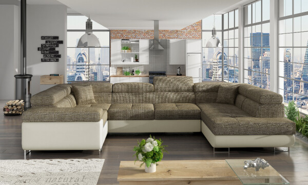 Sedací souprava Letto Provedení: Pravá U, látka: Berlin 03/ Soft 33