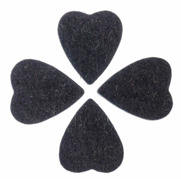 Timber Tones Felt Tones Heart Black Wool Felt 4-Pack