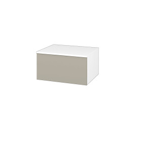 Dřevojas - Nízká skříňka DOS SNZ1 60 - N01 Bílá lesk / Bez úchytky T31 / M05 Béžová mat 281205D