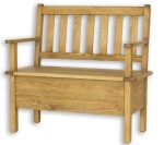 ARTEN (NANO Systems s.r.o.) Rustikální jídelní lavice POPRAD SIL14B - borovice (světlý/tmavý vosk) VARIANTA PROVEDENÍ:  (š x v x hl.): 150 x 96 x 53 cm