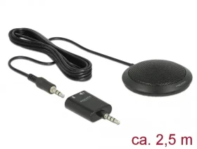 Delock Konferenční stolní mikrofon / všesměrový pro konferenci / 3.5 mm stereo jack (M) / 3 pin (65873)