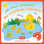 Kulaté samolepky Jak mluví zvířátka? / Ako rozprávajú zvieratká? - červený sešit / zošit