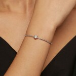 Stříbrný náramek ct MOISSANITE CERTIFIKÁT, Stříbrná CERTIFIKÁT, GRA, hadřík na čištění stříbra, dárková krabička GRA,