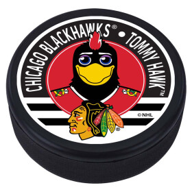 Mustang Puk Chicago Blackhawks NHL Tommy Mascot Textured Puck