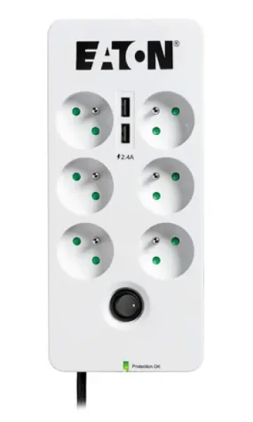 EATON Protection Box PB6UF / přepěťová ochrana / 6 zásuvek / 2x USB port (PB6UF)
