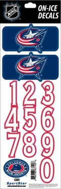 Sport Star Samolepky na helmu Columbus Blue Jackets NHL Decals Navy