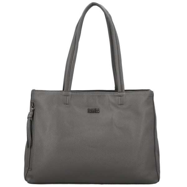 Módní dámská koženková kabelka na rameno Coveri Temari, šedá