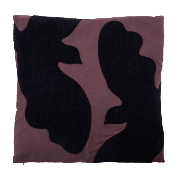 House Doctor Polštář s výplní Miki Bitter Chocolate 50 × 50 cm, hnědá barva, textil
