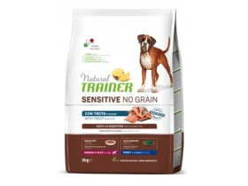 Trainer Natural Sensitive dog NO GRAIN M/M pstruh 3kg / Kompletní krmivo pro dospělé psy středních a velkých plemen (8059149277776)