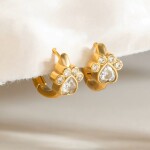 ELENYS Paw – pozlacené náušnice 18K žluté zlato
