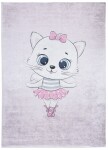 DumDekorace Dětský koberec s motivem rozkošné kočky Šířka: 80 cm | Délka: 150 cm