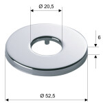 SAPHO - Rozeta G1/2", 52 chrom RS5220